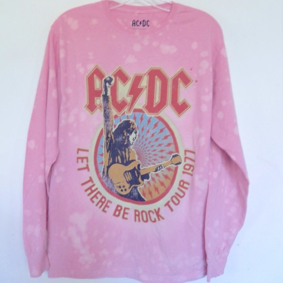 AC/DC | Shirts | Let There Be Rock Acdc Pink Tie Dye T Shirt | Poshmark